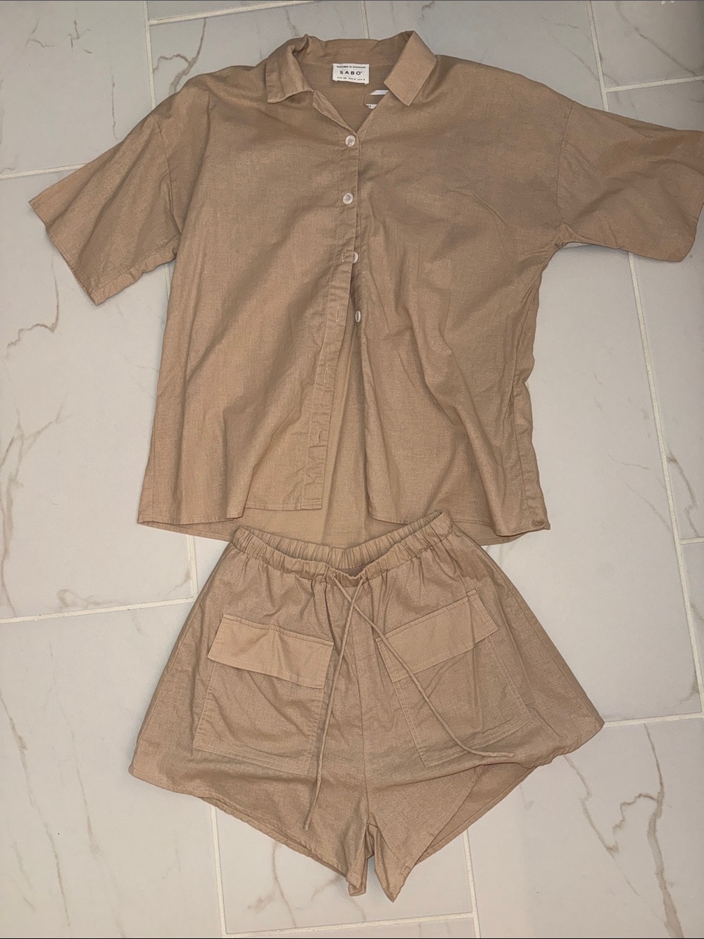 Sabo Skirt Tan Matching Set